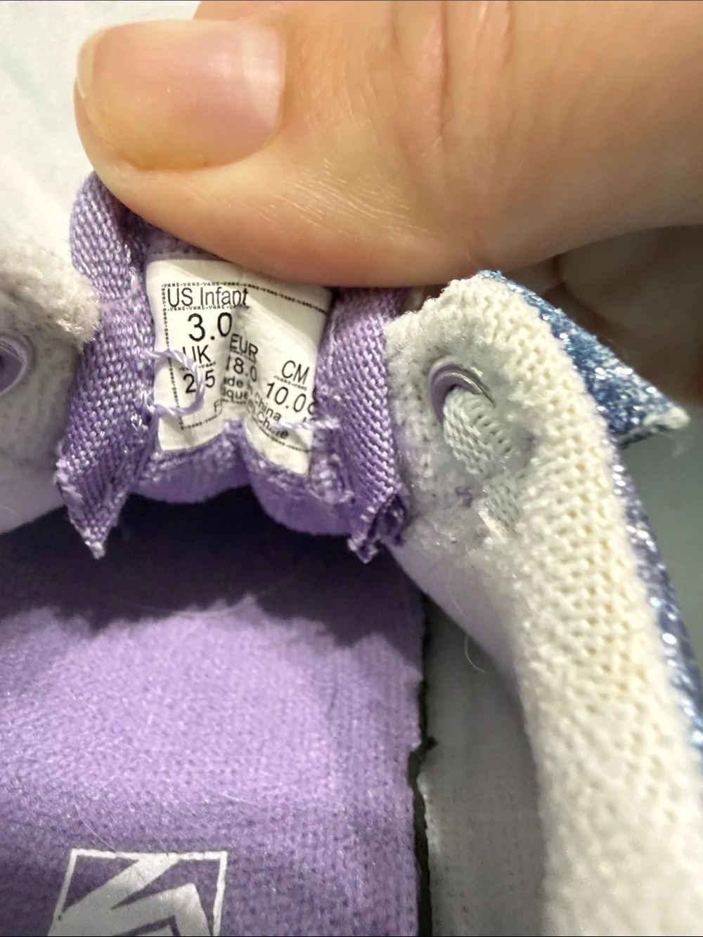 Kids Glitter Lace-Up Sneakers in Teal and Purple